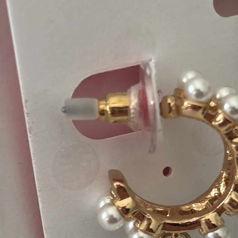 Isaac Mizrahi Pearl Hoop Earrings